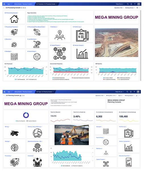 Mining App Dashboard Preview